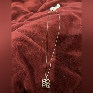 Silver & Gold HOPE pendant and chain- Brand New!